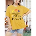 thumbnail image 2 of XCHQRTI Women Plus Size Hocus Pocus Shirt Graphic Halloween Casual Letter T-Shirt Short Sleeve Quote Funny Saying Top Tees, 2 of 7