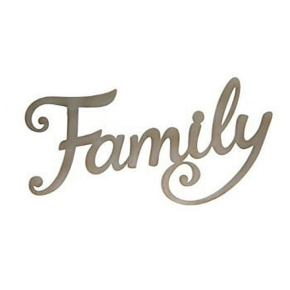 Ganz 15" Metal Word Art Wall Sign "Family"