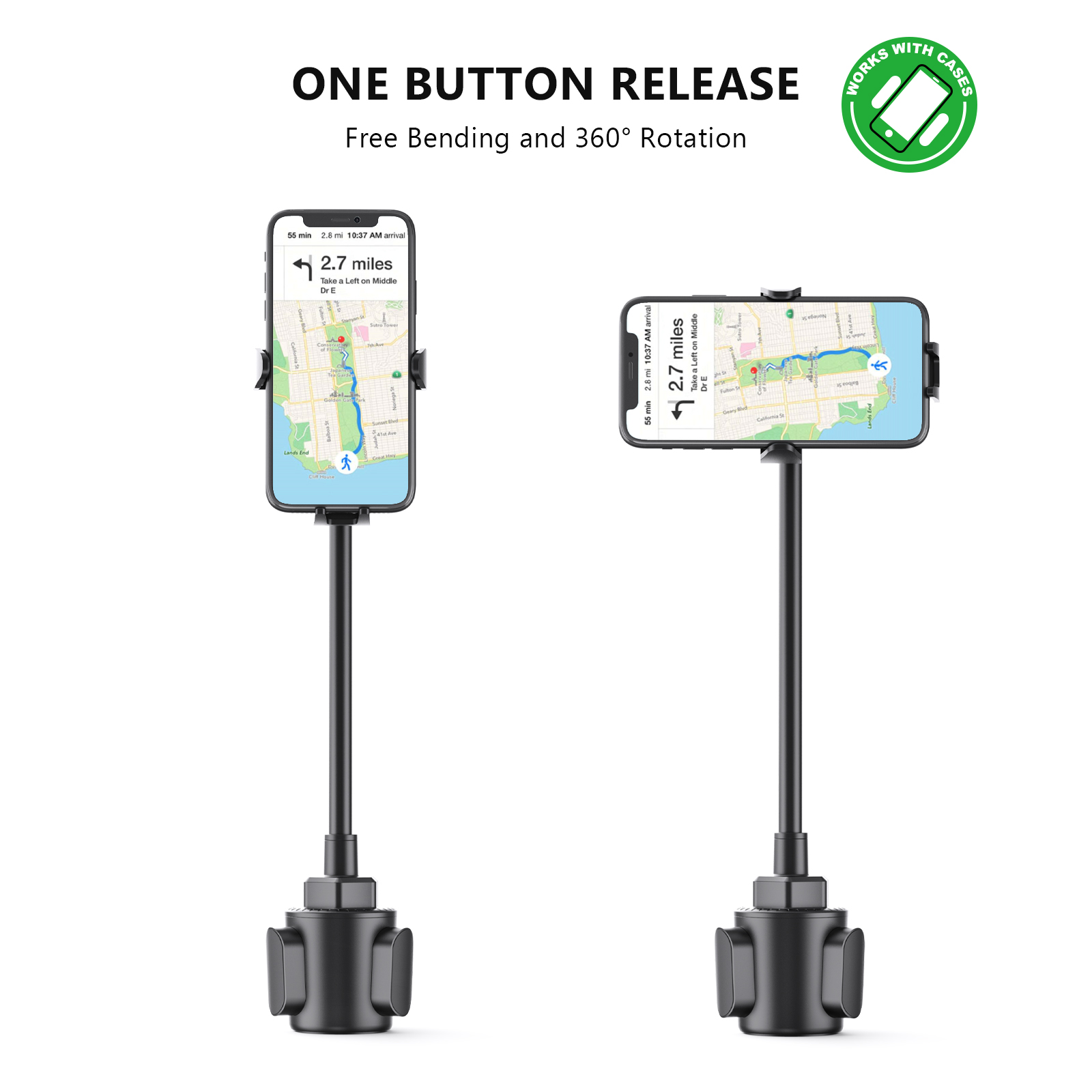 Esoulk Cup Holder Car Phone Mount with Gooseneck photo 6