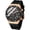 0417 black rose gold, variant on Mens Chronograph Waterproof Sports Analog Quartz Silicone Band Fashion Wrist Watch for Men