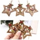 thumbnail image 5 of 4 piezas de adornos colgantes de madera con estampado de estrellas y corazones, adornos para árbol de Navidad, manualidades de madera para hacer tú mismo, regalo para niños, decoración para fiesta de, 5 of 5
