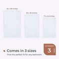 thumbnail image 6 of Chenille Bathroom Rugs Mat 24"x17", Non-Slip Bath Mat for Bathroom Floor, Washable Soft Thick Water Absorbent Microfiber Shower Mat, White, 6 of 6