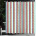 thumbnail image 3 of Ambesonne Pinstripe Shower Curtain, Torn Paper Effect Style, 69"Wx75"L, Multicolor, 3 of 4