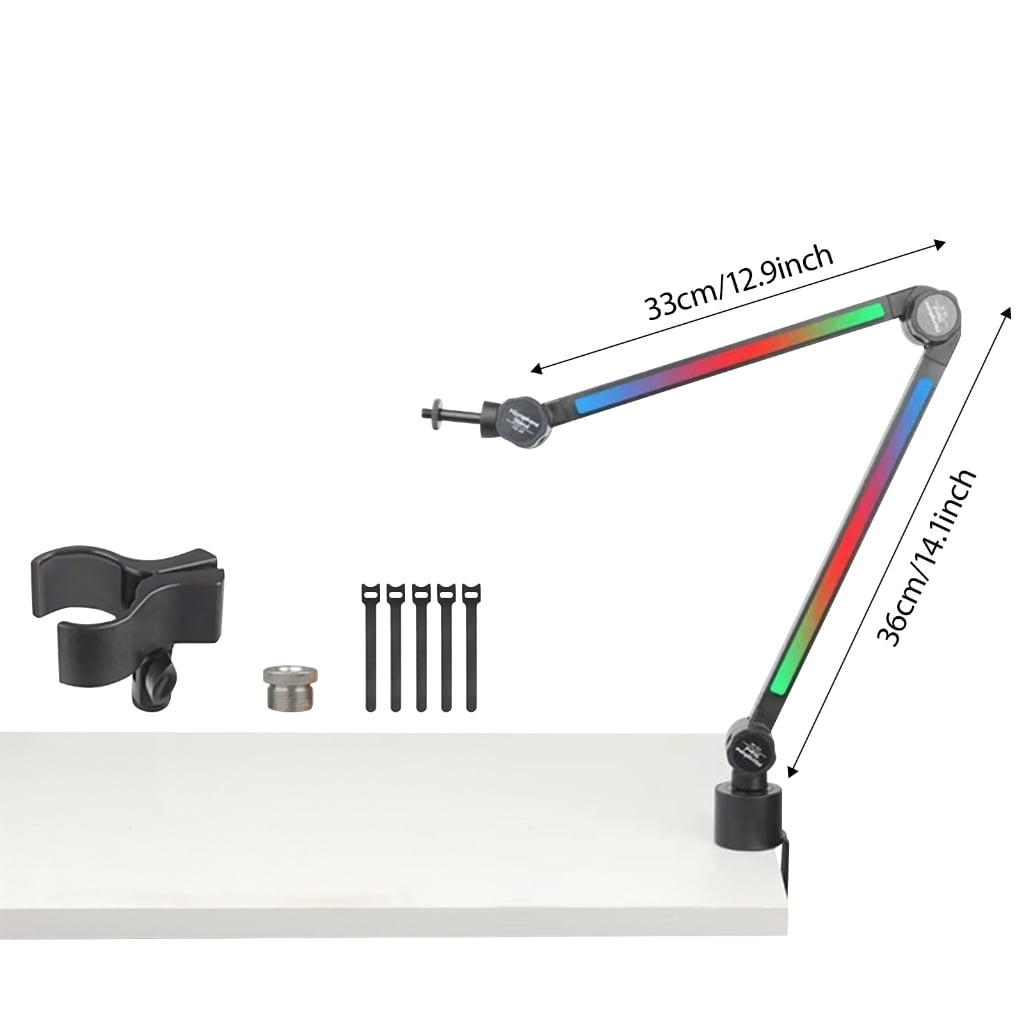 Jesscasday Multi Angle Rotating Mic Stand Feature Universal Compatibility Freely Rotate For Podcasting And Live Broadcast