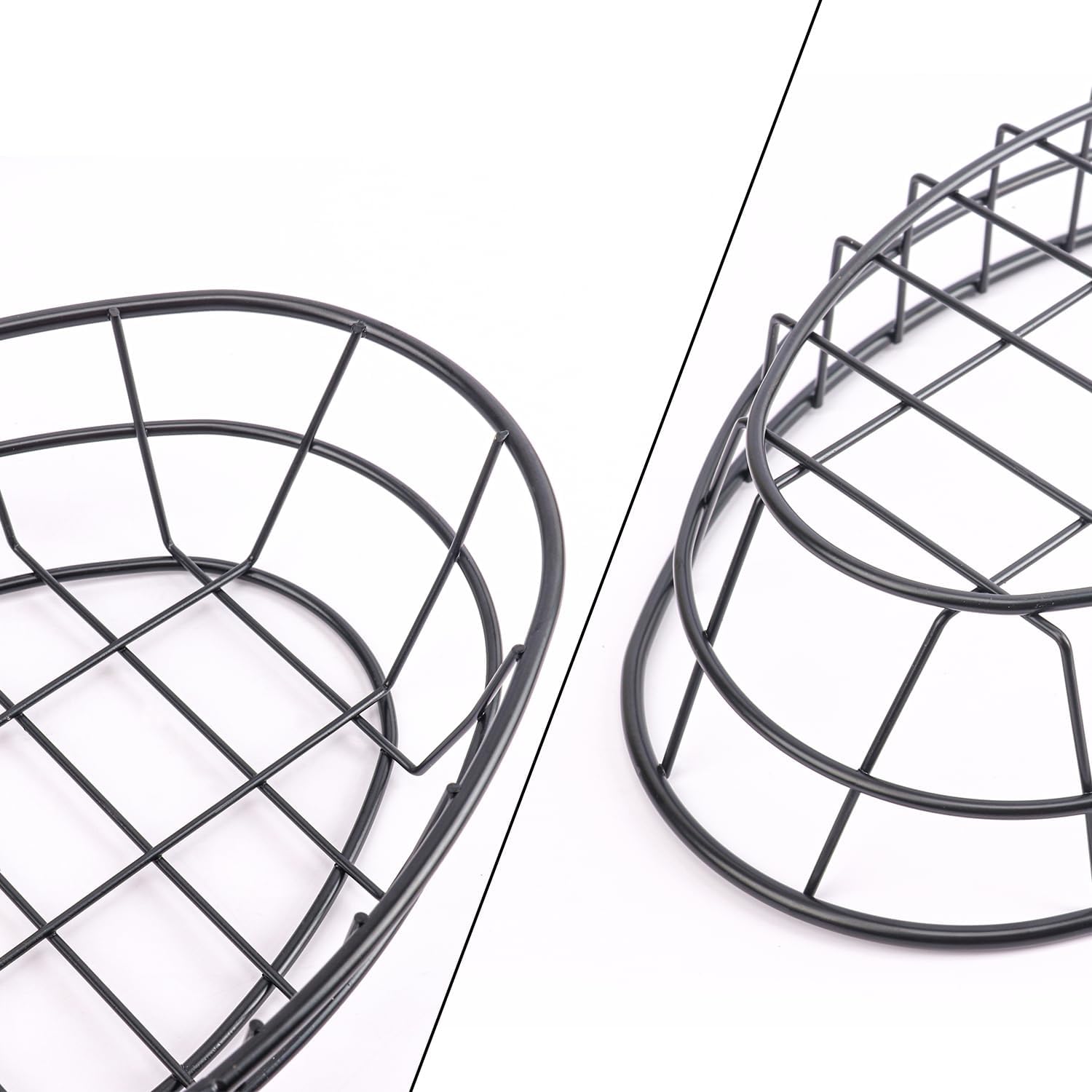 13 Pack Wire Bread Basket with 50 Sheets Deli Wrappers Paper, 9.65 x 6.1 x 2.17 Inch Metal Oval Bread Basket for Food & Fruit Serving – Durable Black Wire Baskets for Home & Kitchen