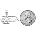 thumbnail image 3 of Rhodium Plated 925 Sterling Silver Cobra Helicopter Pendant, 3 of 5