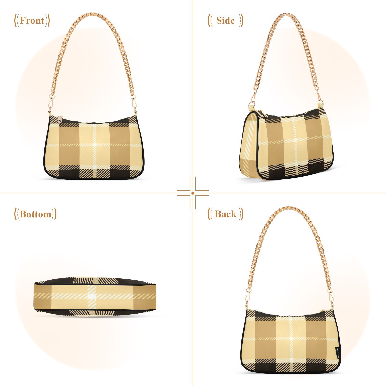 Yellow LatticeWomen Small Shoulder Bag Crossbody Tote Hobo Bags Purse Clutch Handbags with Chain Strap for Women