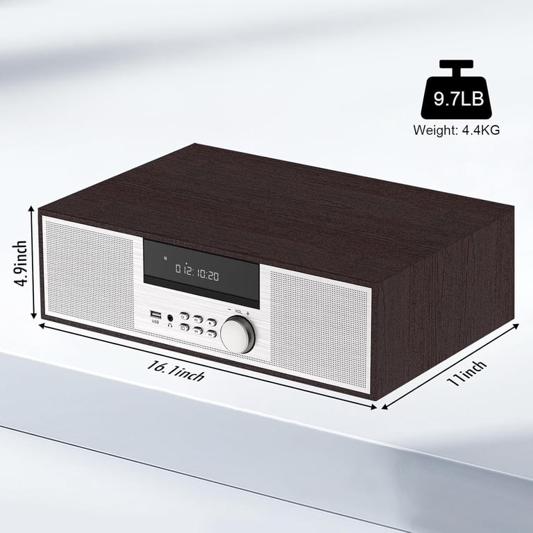 LONPOO, Stereo System, 40 Watts RMS, Bluetooth CD Radio - Walmart.com