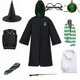thumbnail image 5 of Uniforme escolar de bruja y mago para niños adultos, estilo Harris Potter, túnica, capa, bufanda, corbata, varita, collar, disfraz de Halloween, 5 of 5
