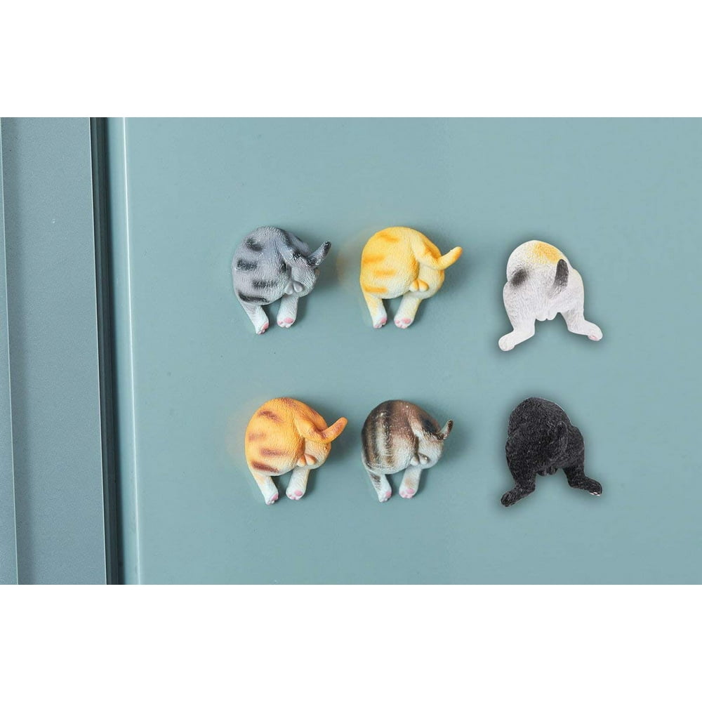 6Pcs Cat Butt Refrigerator Cat Butt Refrigerator