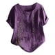 thumbnail image 2 of Fiudx Ofertas de La Semana Blusa Informal de Manga Corta con Cuello Redondo y Botones Sueltos para Mujer, 2 of 5