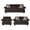 Espresso, variant on Roundhill Furniture Leinster Faux Leather 3-Pc Sofa Set with Antique Bronze Nailheads