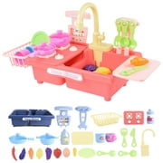 Kitchen Toys Kids Pretend Play Learning Utensils Playhouse Furniture Colored Pink