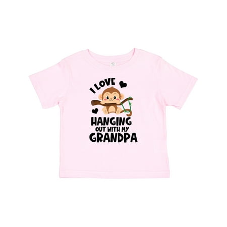 

Inktastic Monkey I Love Hanging out with My Grandpa Gift Baby Boy or Baby Girl T-Shirt