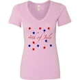 thumbnail image 3 of Inktastic 4th of July Stars Women's V-Neck T-Shirt, 3 of 5