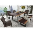 thumbnail image 3 of Modrest Taylor Large 87" Modern Live Edge Wood Dining Table in Brown/Black, 3 of 4