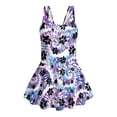 thumbnail image 7 of FOR U DESIGNS Girls' Sleeveless One-Piece Swimsuit Comfortable Tank Bathing Suit Swimwear with Short Bathing Suit for Kids, Dog Paw Tie Dye, 7 of 7