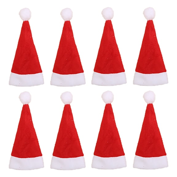 UYUH Mini Christmas Hats, Small Santa Hats for Crafts, for Doll, Bottle, Candy, Lollipop, Party Decor, Tiny Xmas Hat Ornament, Holiday Craft Supplies