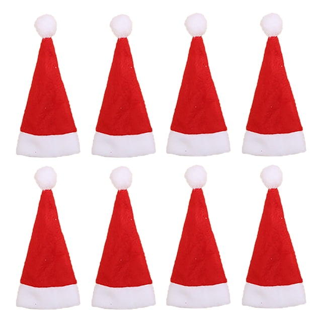 Santa Lollipop Candy Hat Festive Christmas Party Decoration for Home Tabletop Display 8PCS