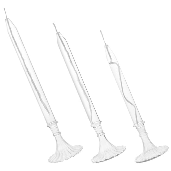 ifundom Clear Kerosene Lamps Set of 3 High Borosilicate Glass Vintage Style Wedding Party Decor