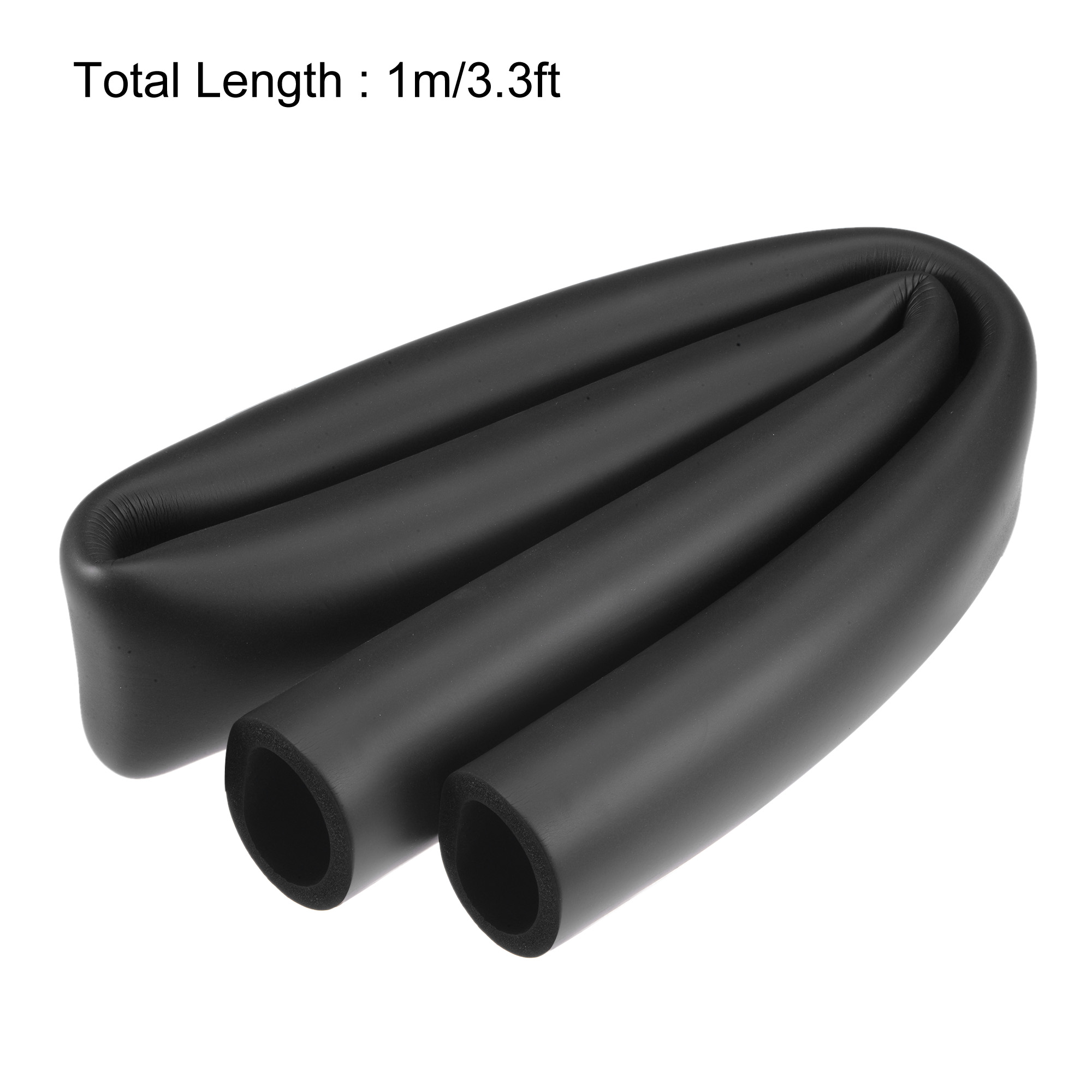 Unique Bargains Foam Tubing for Handle Grip Support Black 38mm x 53mm
