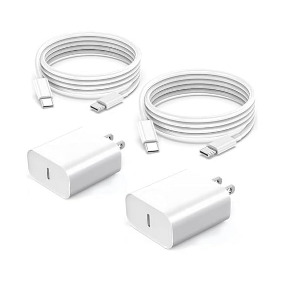 iPhone 16/15 Charger Fast Charging, 2Pack 20W PD USB C Fast Wall Charger Block with USB C to C Fast Charging Cable Cord Compatible with iPhone 16/15/15 Pro/15 Pro Max/15 Plus,iPad 12.9/11/10.9/Air 5