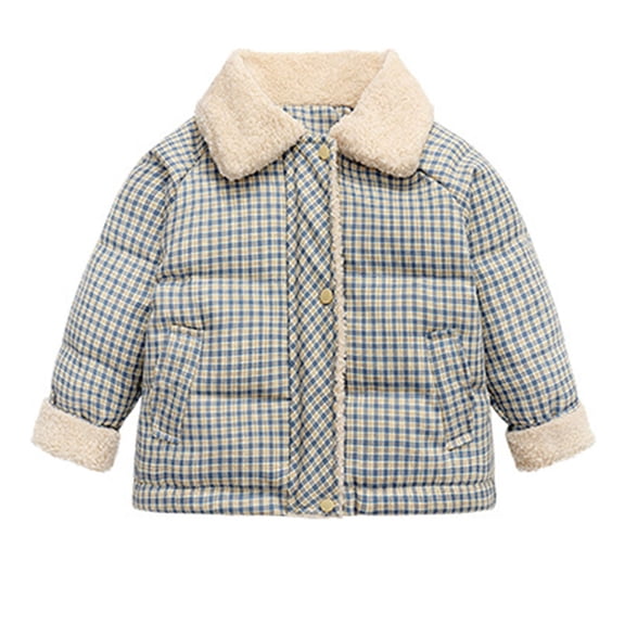 ATOGUTA Girls Fleece Jacket Kids Lightweight Outerwear Long Sleeve Fall Winter Coat Size 2T-10, Blue