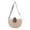 Beige, variant on Half Moon Hollow Handwoven Shoulder Bag, Boho Forest Vintage Raffia Straw Crochet Purse Adjustable Leather Strap Breathable Hollow Out Design Lined Inner Pocket Summer Beach Vacation Casual Handbag