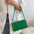 thumbnail image 4 of Bolso de mano para mujer, diseño de cocodrilo, Bolso de hombro de cuero PU, embrague (verde oliva), 4 of 5