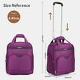 thumbnail image 6 of TIAWOLT Underseat Carry on Luggage with Wheels,16-inch Airline Approved Personal Item Stylish Softside Underseater Suitcases with Wet/Dry Pockets,Overnight Rolling Carry-on Bag for Short Trip, Purple, 6 of 10