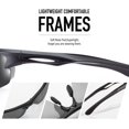 thumbnail image 2 of Bloomoak Polarized Sports Sunglasses Cycling Glasses with UV Protection Semi-Rimless Sports Glasses for Driving Cycling Running Fishing Golf Skiing, Lightweight TR90 Unbreakable Frame, 2 of 11
