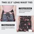 thumbnail image 6 of Pink Breast Cancer Awareness Apron-Garden Aprons for Women with Pockets-Cotton Linen Waterproof Kitchen Cooking Gardening Aprons Adjustable for Kitchen,Cooking,BBQ and Salon 32"x27", 6 of 7