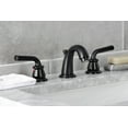 thumbnail image 3 of Kingston Brass KB910RXL Restoration Widespread Bathroom Faucet with Pop-Up Drain, Matte Black, 3 of 5