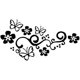 thumbnail image 1 of 2 piezas de tatuaje de coche de mariposa y flor, 1 of 3