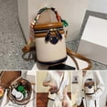 thumbnail image 3 of Summer Niche Design Cylinder Bag,Colorblock Bucket Bag for Women, 3 of 5
