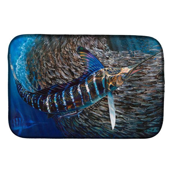 Striped Gem Striped Marlin Dish Drying Mat