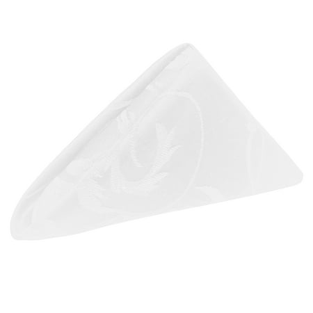 

Ultimate Textile (2 Dozen) Damask Melrose 20 x 20-Inch Cloth Dinner Napkins - Home Dining Collection - Floral Leaf Scroll Jacquard Design White