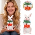 thumbnail image 2 of Junepar Desktop Ornament 2.8" Easter Bunny Resin Figurine Rabbit with Carrot for Easter Table Centerpiece & Spring Decor, 2 of 8