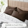 thumbnail image 4 of Southshore Fine Living, Inc. Pillow Cases Set of 4, Fits Full, Twin, Queen Pillows, Chocolate Brown, 4 of 8