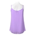 thumbnail image 3 of SSOULM INCH & FIT Women's Sleeveless Pleated Chiffon Layered Cami Tank Top Blouse with Plus Size Made in USA, 3 of 4