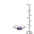 thumbnail image 5 of Aonejewelry 1.00 Carat Round Amethyst Gemstone and Halo Diamond Ring in 10K Solid Rose, White & Yellow Gold, 5 of 8