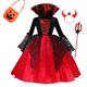 thumbnail image 4 of Disfraz de bruja de Halloween para niñas pequeñas, disfraz de princesa vampiro para niños, ropa de vestir para niños con sombrero, regalo de fiesta de carnaval, 4 of 5