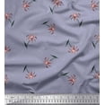 thumbnail image 1 of Soimoi Grey Viscose Chiffon Fabric Dot & Floral Artistic Printed Fabric 1 Yard 42 Inch Wide, 1 of 3