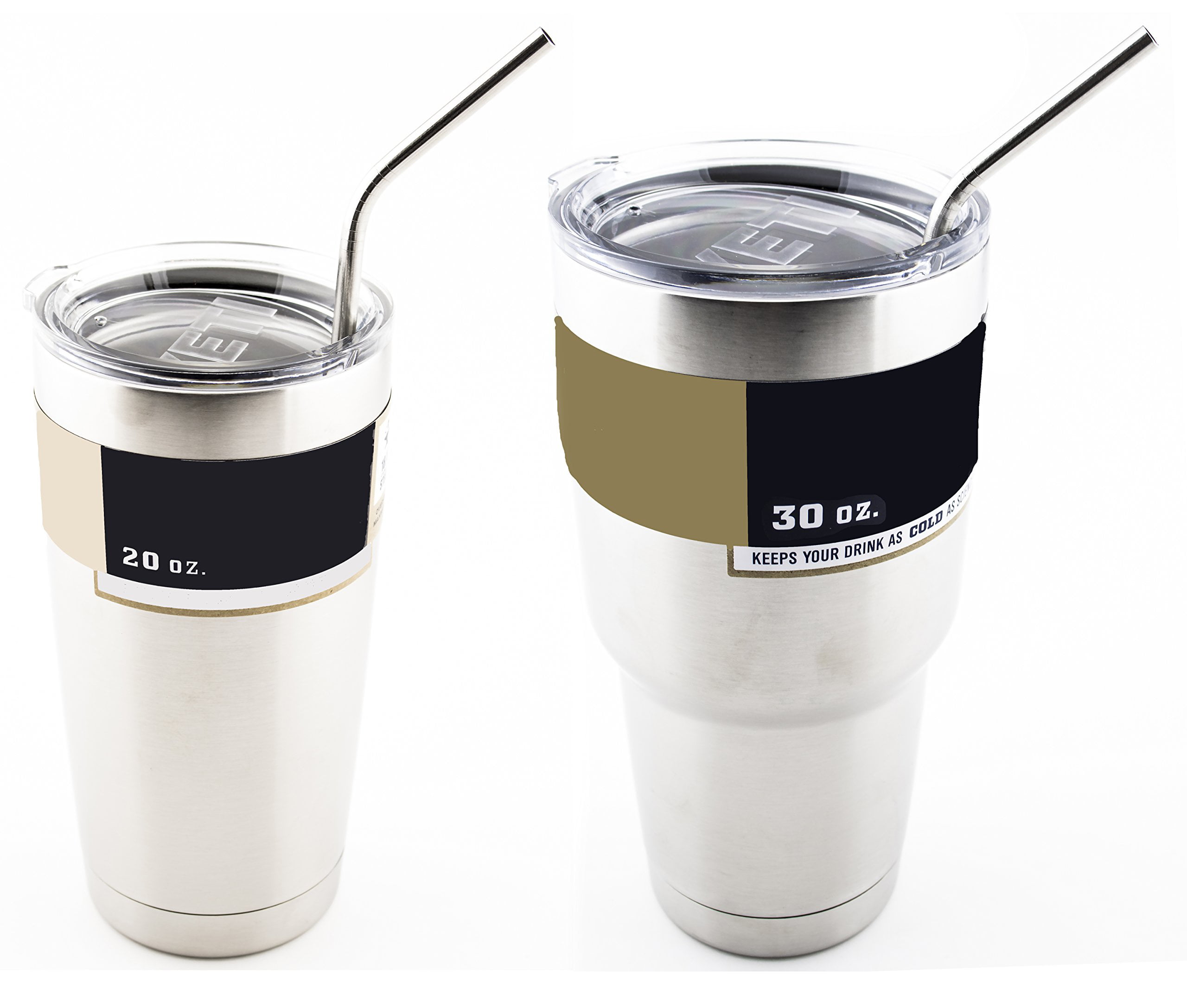 Pack of 4 Coktik 30 Oz Tumblers with Straw