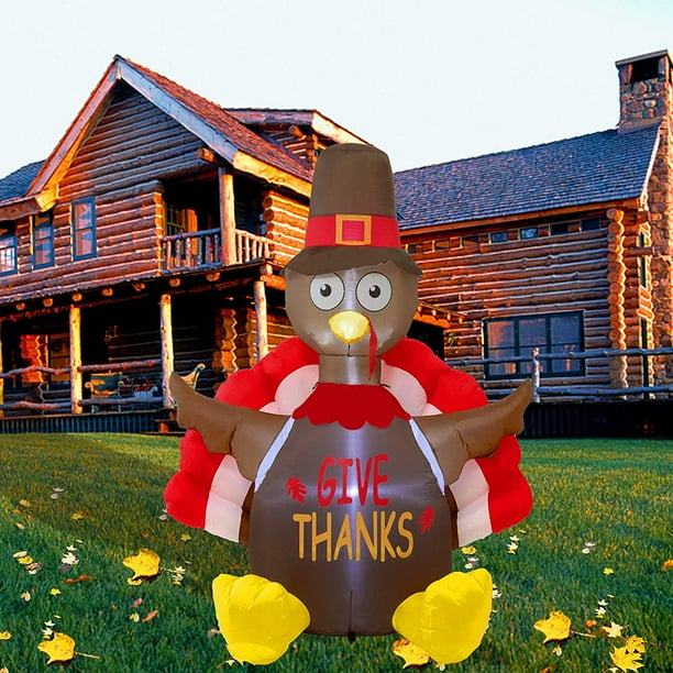 Thanksgiving Decorations Inflatable Lighted Turkey, 6FT ...