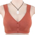 thumbnail image 4 of Sexy Hebilla Frontal Push-Up Sujetador Inalámbrico Mujeres Algodón Suave Más Ropa Interior De Tamaño, 4 of 5