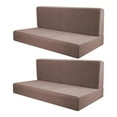 thumbnail image 2 of AMLESO 4Pcs Camper Cushion Covers RV Seat Covers Comfort Breathable Bench Covers RV Stretch Sofa Seat Slipcovers Furniture Protector Light Coffee, 2 of 10