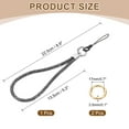 thumbnail image 2 of Bling Wristlet Lanyard, 5.3" Rhinestone Keychain Strap, Gray, 2 of 6