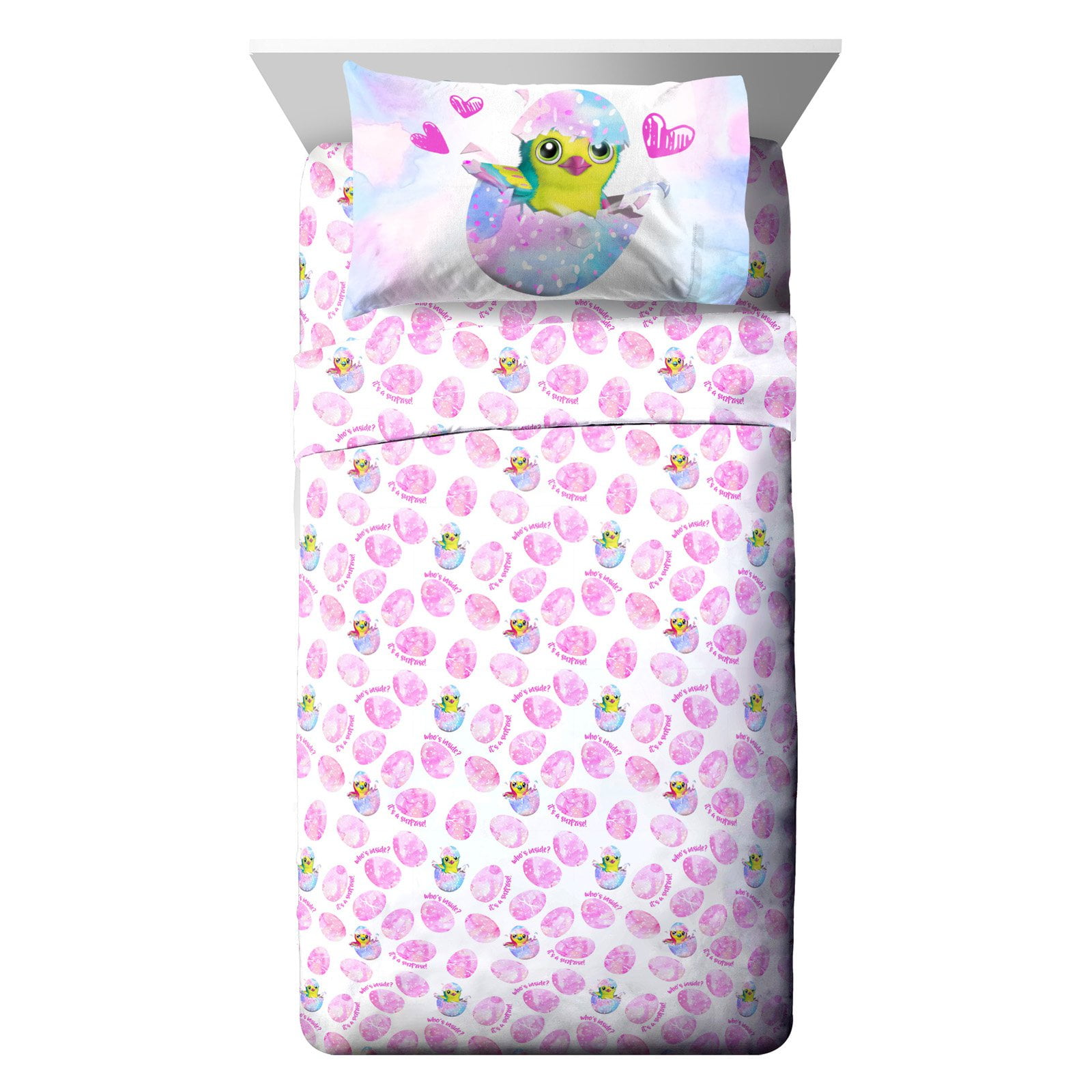 Spin Master Hatchimals Girls Twin Sheet Set Microfiber Kids Bedding Sheets Pillowcases