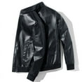 thumbnail image 1 of Chaqueta de cuero de primavera y otoño para hombre, chaqueta de cuero coreana informal para hombre, chaqueta de cuero para bicicleta para hombre, 1 of 5